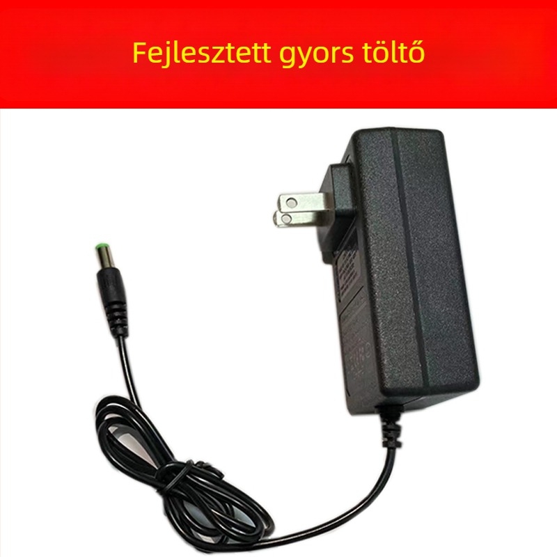 Li‑ion akkumulátor töltő - Univerzális gyors töltő 21V Li‑ion akkumulátorokhoz, DC12V 1A kimenet, Li‑ion akkumulátor töltő sorozat