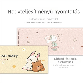 Egérpad - természetes gumi, csúszásmentes, rajzfilm-stílusú irodai pad