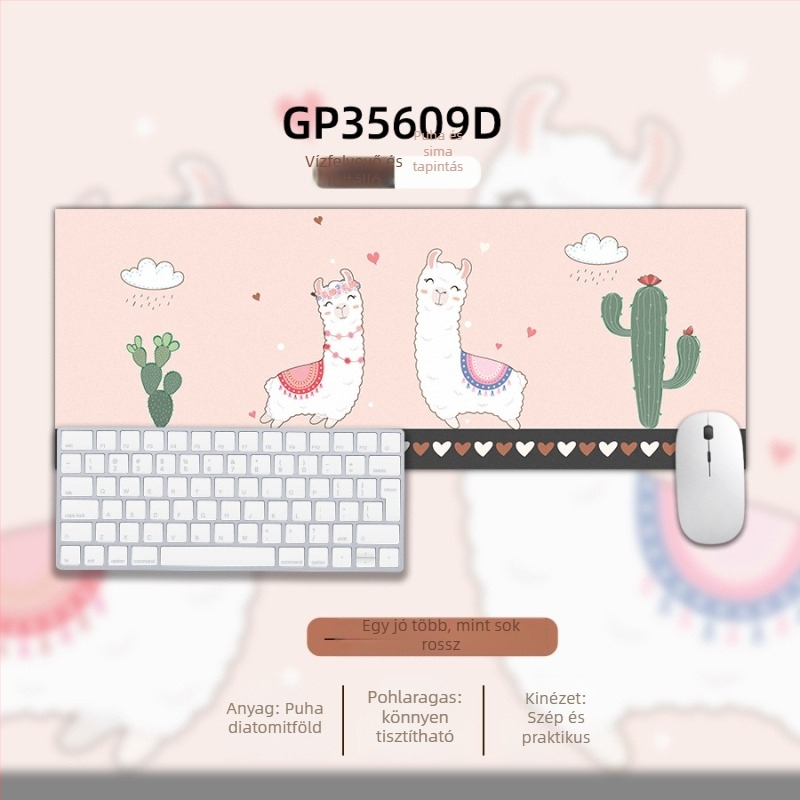 Egérpad - természetes gumi, csúszásmentes, rajzfilm-stílusú irodai pad