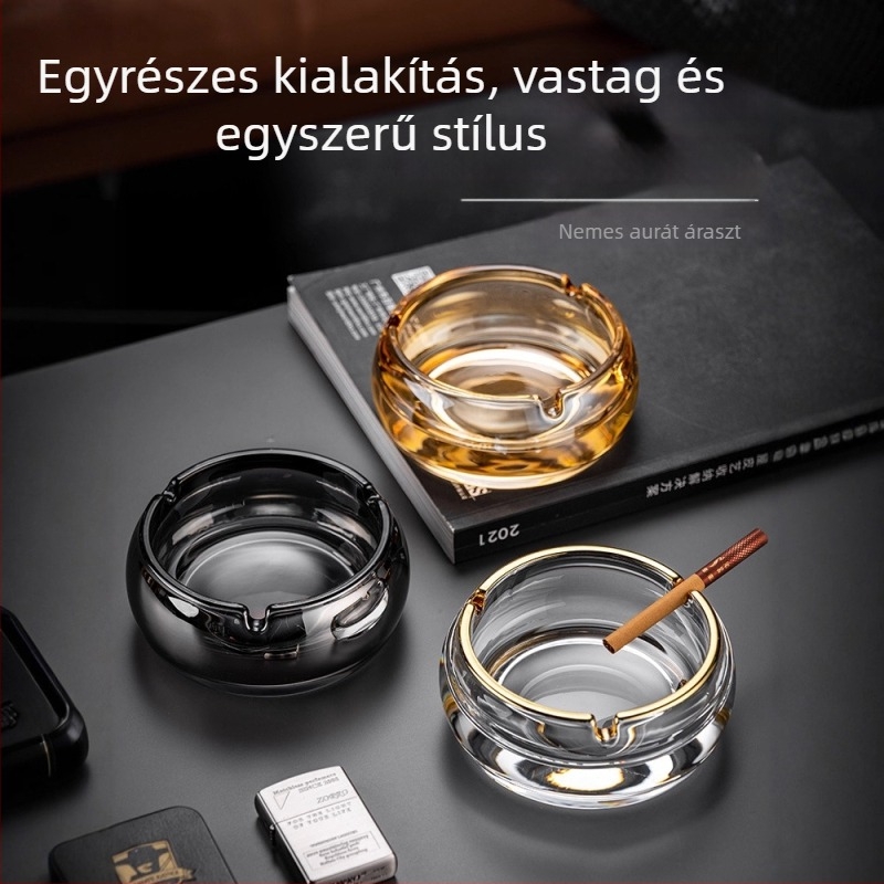 Nagy kapacitású üveggel készült hamutál, minimalist dizájn; Anyag: üveg; Márka: Deli glass; Logó nyomtatás: elérhető; Testreszabás: lehetséges; Dobozmennyiség: 24 darab
