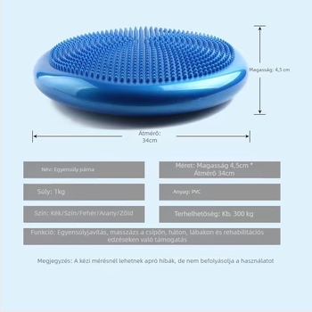 QZE jóga egyensúly matrac, ABS anyag, tömege 860 g, vastagsága 6 mm