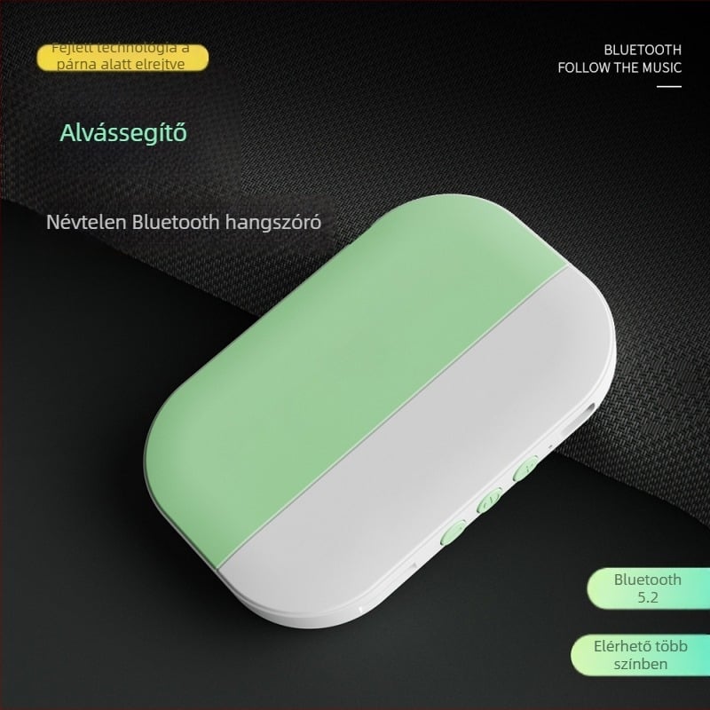Csontvezetéses alvóhangszóró a párna alatt – Bluetooth 5.2, 2 hangszóró, 20 Hz–20 kHz, SNR ≥60 dB, IPX4