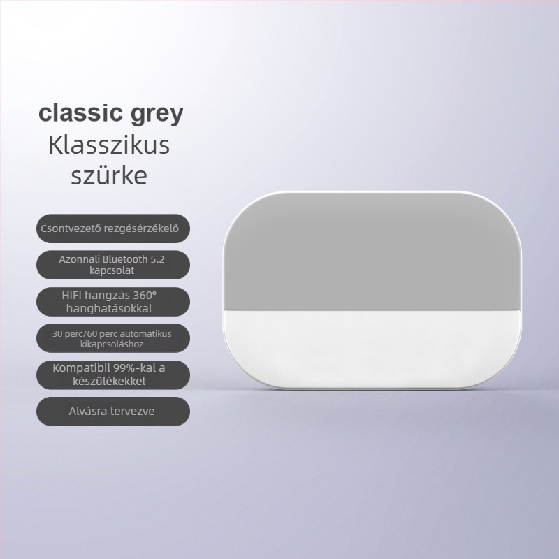 Csontvezetéses alvóhangszóró a párna alatt – Bluetooth 5.2, 2 hangszóró, 20 Hz–20 kHz, SNR ≥60 dB, IPX4