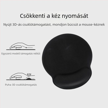 Egérpad csukló támaszzal – szilikon csúszásmentes, kényelmes csuklótámasz