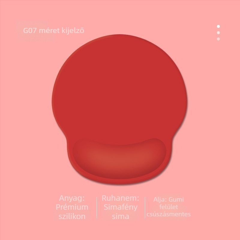 Egérpad csukló támaszzal – szilikon csúszásmentes, kényelmes csuklótámasz