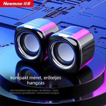 Laptop USB mini hangszóró BT55 kettős meghajtókkal, 130Hz-18kHz, SNR ≥80dB