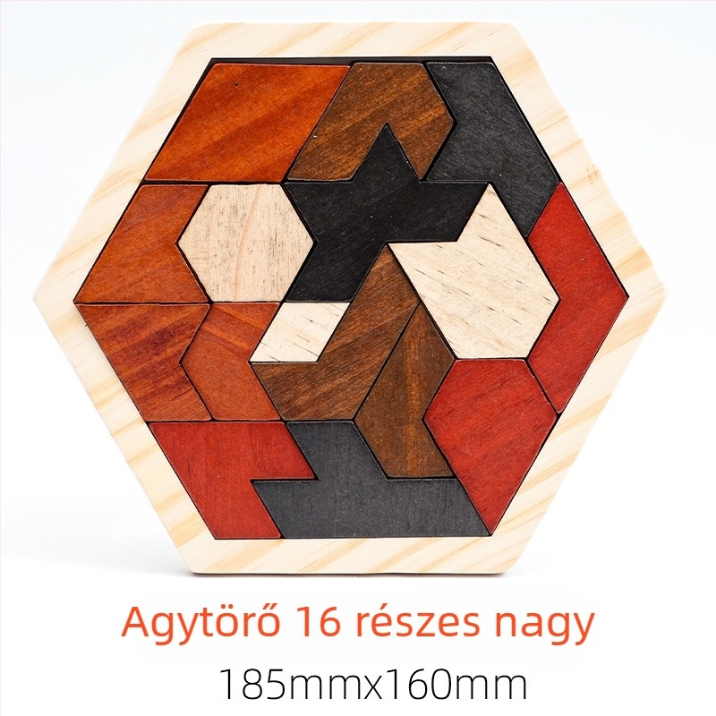 Fából készült méhsejt formájú puzzle gyerekeknek, változtatható, DIY-barát, mintavételes testreszabás, 4–6 éveseknek