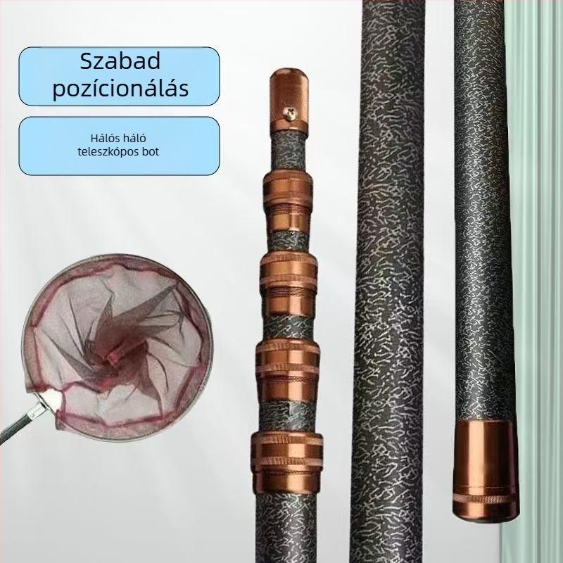 Üvegszálas teleszkópos rúd, szigetelt, multifunkcionális; gyűjtésre, fűnyírásra és horgászatra; 2–10 részre osztva; súly 250–1700 g; állítható