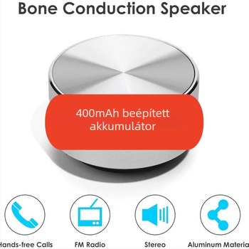 Csontvezetéses Bluetooth hangszóró, Bluetooth 5.0, IPX4 vízálló, beépített akkumulátor 1200–2000 mAh, hatótávolság 10 m