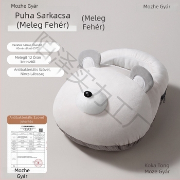 USB-s feltölthető fűtőpapucs — felsőrész: valódi bőr, talp: gumi, fűtőtalp