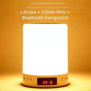 Éjjeliszekrényhez Bluetooth hangszóró LED kijelzővel és ébresztőórával, 5W kimenet, Bluetooth 5.0, beépített akkumulátor 800–1000 mAh