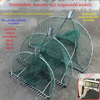 Vastagított vasból készült csiga-háló őszi–téli használatra