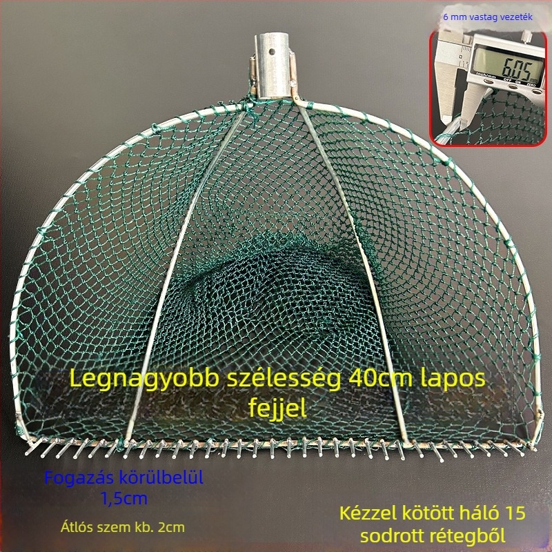 Vastagított vasból készült csiga-háló őszi–téli használatra