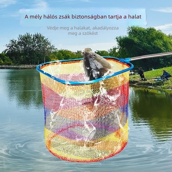 Alumíniumötvözetből készült hálófej horgászathoz – integrált fej, háromszög- és kör alakú dizájn nagyobb halakhoz