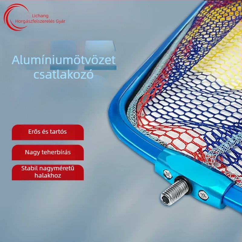 Alumíniumötvözetből készült hálófej horgászathoz – integrált fej, háromszög- és kör alakú dizájn nagyobb halakhoz
