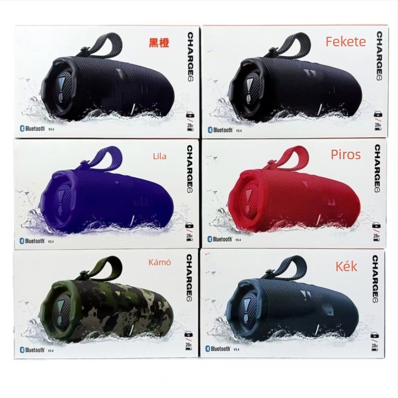 Charge6 Bluetooth hangsugó – 2 hangszóró, erőteljes basszus • Specifikációk: Bluetooth 5.3 | 40W | 100Hz-20kHz | SNR ≥100dB | IPX5