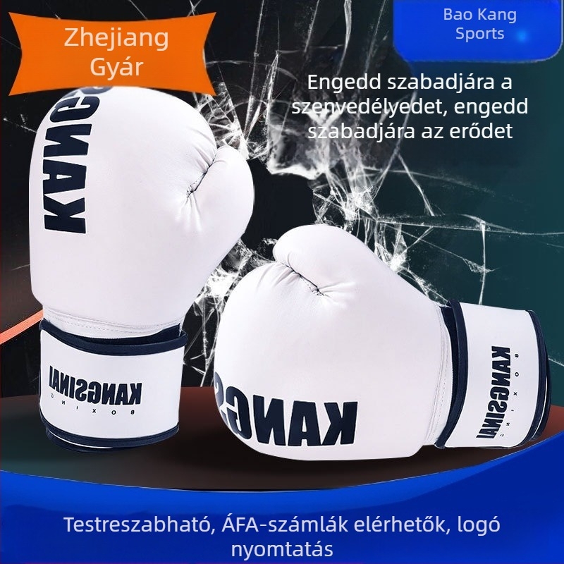 BK PU bokszkesztyűk, függőleges kialakítás, 6oz/8oz/10oz, modell qjst001, Muay Thai és Sanda