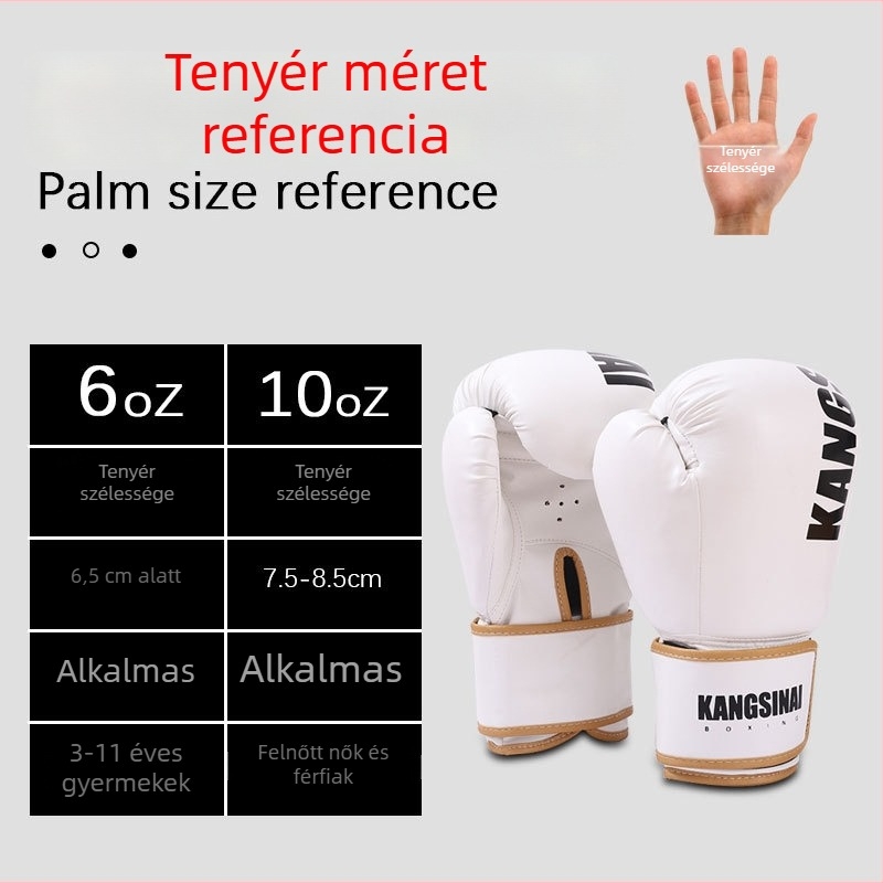 BK PU bokszkesztyűk, függőleges kialakítás, 6oz/8oz/10oz, modell qjst001, Muay Thai és Sanda