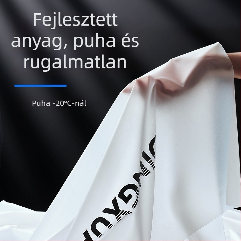 Haixiang osztott esőkabát felnőtteknek, PVC anyag, átlátszó, fényvisszaverő csíkok, egyedi logó