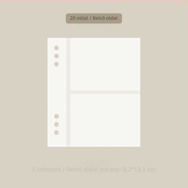 PU kártyaalbum, PU borító, szabad oldalas kialakítás, szabad kötés, általános fényképalbum, logó nélkül