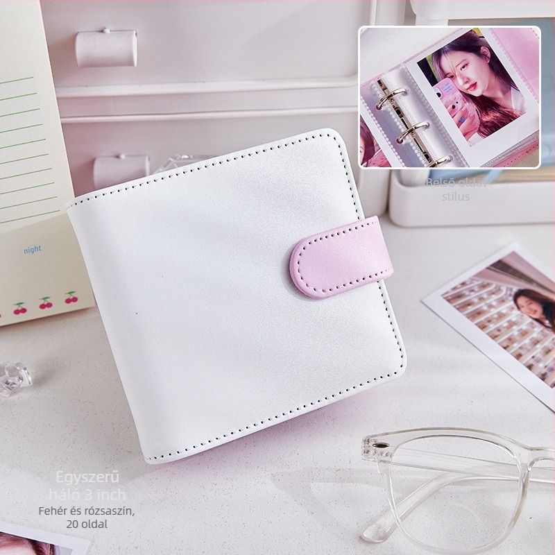 PU kártyaalbum, PU borító, szabad oldalas kialakítás, szabad kötés, általános fényképalbum, logó nélkül