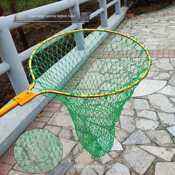 Vetőháló nagy szemű, alumíniumötvözetes nyéllel, masszív kivitel