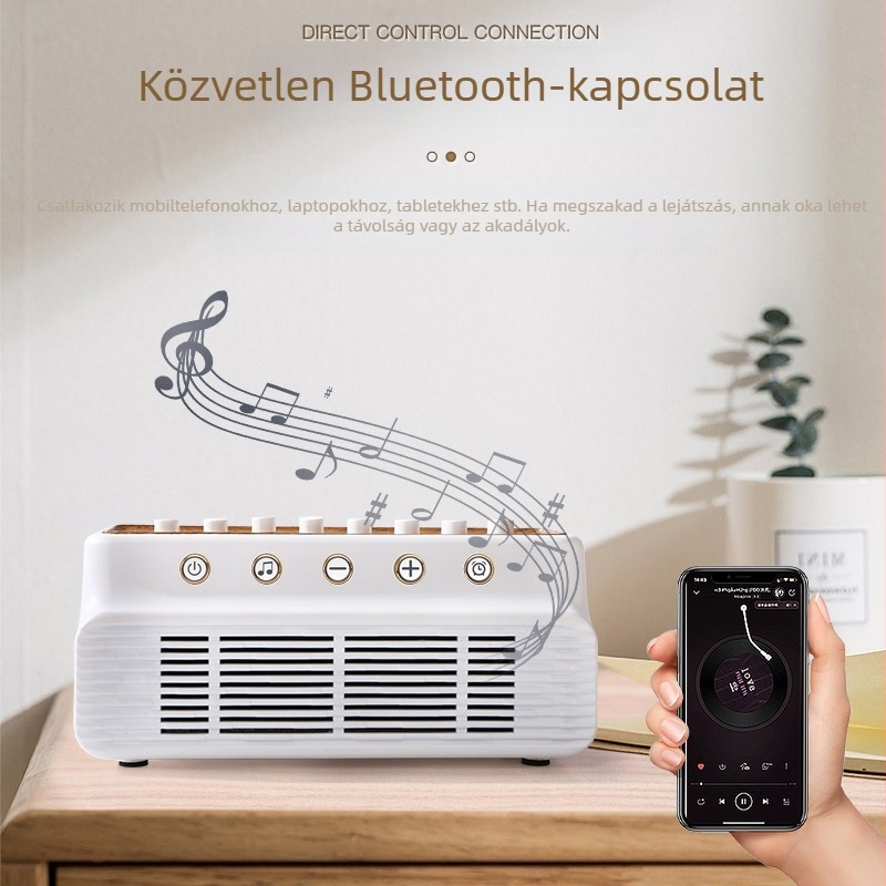 Bluetooth alvás-hangszóró fehér zaj terápiával meditációhoz és kikapcsolódáshoz; két hangszóró; frekvenciatartomány 100 Hz–20 kHz; SNR ≥75 dB; beépített akkumulátor 1200–2000 mAh