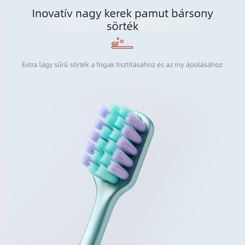 Kézi fogkefe széles fejjel és puha sörtékkel, 5 darabos készlet, modell 063