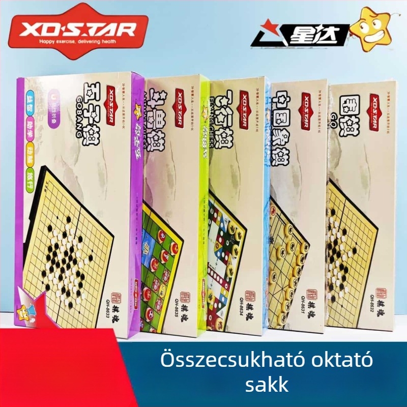 Mágneses többjátékos sakkkészlet családi játékhoz (Anyag: műanyag + mágnes; Márka: Star; Korosztály: 7–14 év; Alkalmas családi időtöltésre; Funkció: mágneses vonzás)