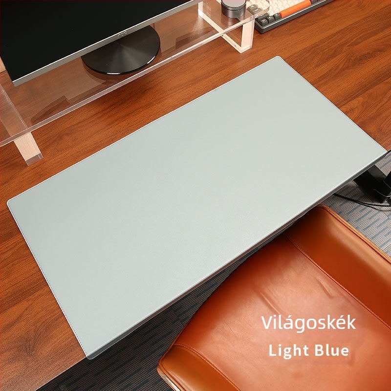 Nagy asztali pad bőrrel szegélyezett PVC felülettel, vízálló, iroda, számítógép és tanuláshoz