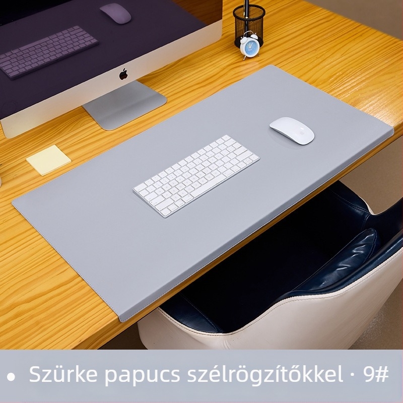 Nagy asztali pad bőrrel szegélyezett PVC felülettel, vízálló, iroda, számítógép és tanuláshoz