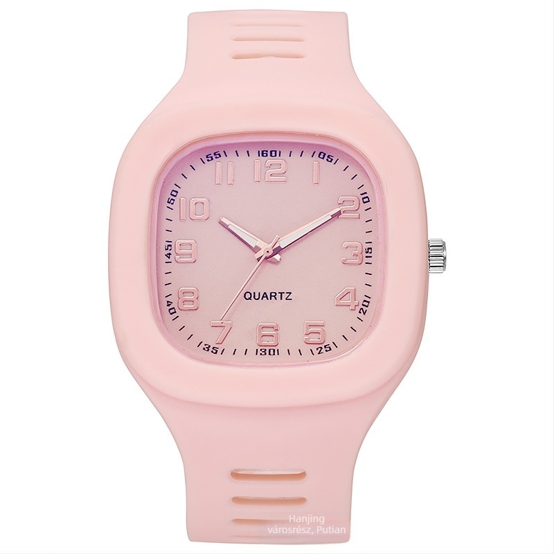 Kapanou Óra - Elektronikus mozgás, 44 mm kör alakú számlap, szilikon szíj, műanyag tokozás