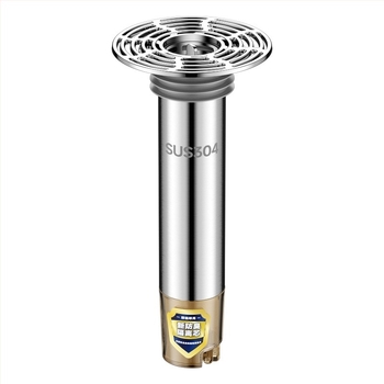 Rozsdamentes acél padlólefolyó meghosszabbító cső kiterjesztett belső maggal, szagtalanító szűrő, rovarok elleni védelem