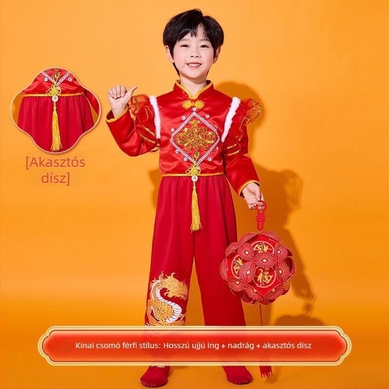 Koreai stílusú gyermek táncos ruházat, 100% pamut, lágyított anyag, előadásokhoz, 8 évesnél idősebb gyermekeknek (≥140 cm), Ősz 2023