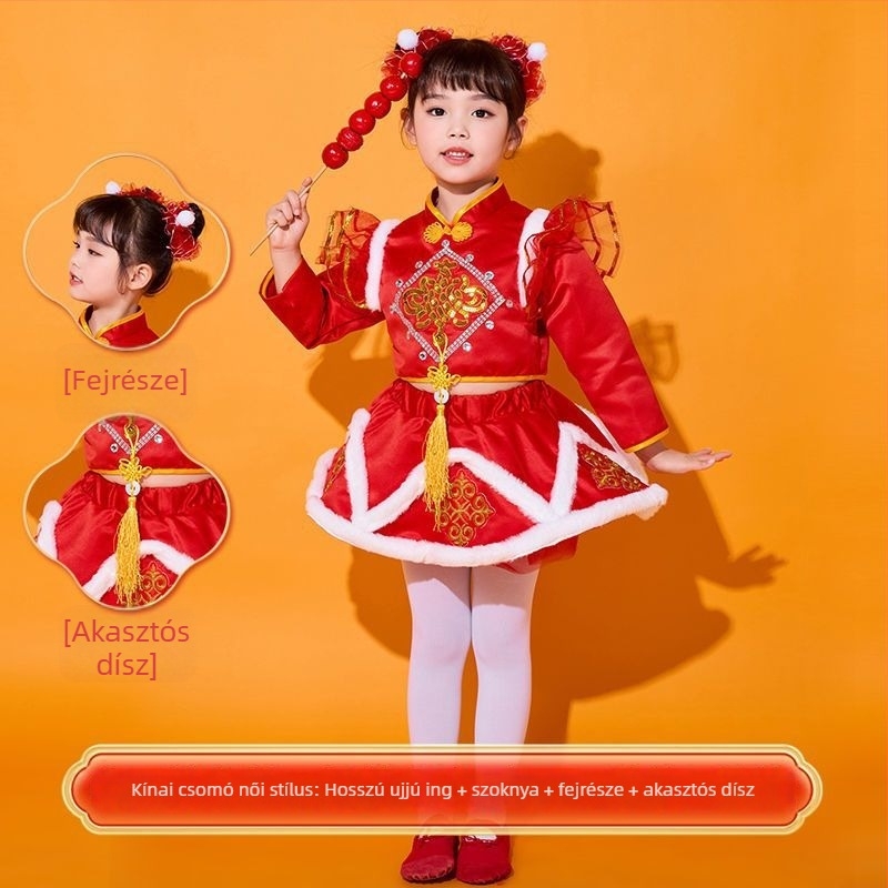 Koreai stílusú gyermek táncos ruházat, 100% pamut, lágyított anyag, előadásokhoz, 8 évesnél idősebb gyermekeknek (≥140 cm), Ősz 2023