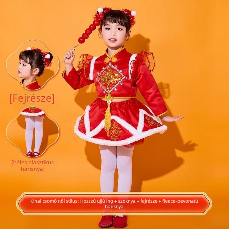 Koreai stílusú gyermek táncos ruházat, 100% pamut, lágyított anyag, előadásokhoz, 8 évesnél idősebb gyermekeknek (≥140 cm), Ősz 2023