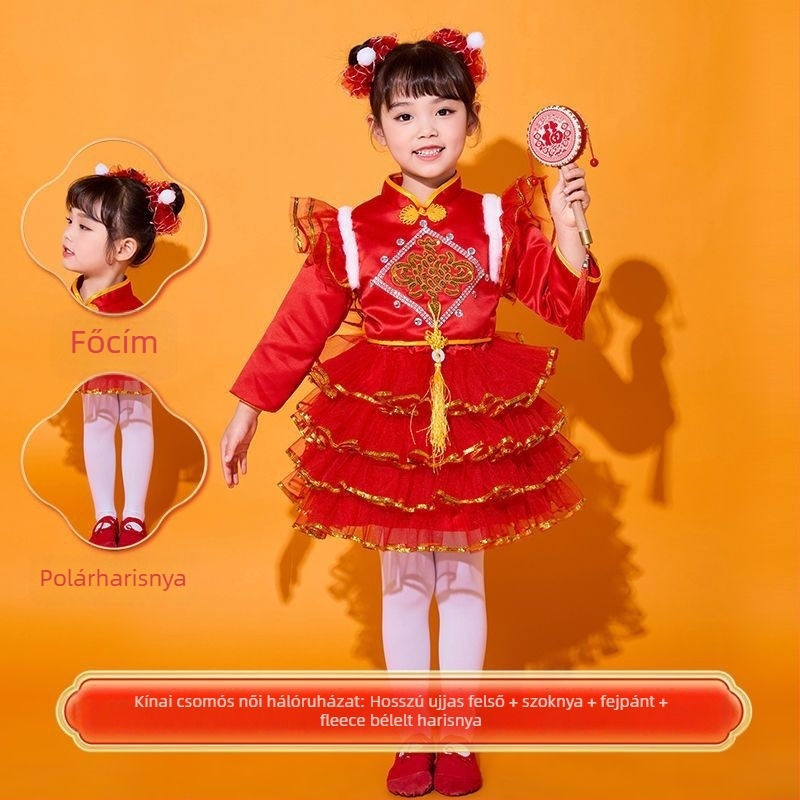 Koreai stílusú gyermek táncos ruházat, 100% pamut, lágyított anyag, előadásokhoz, 8 évesnél idősebb gyermekeknek (≥140 cm), Ősz 2023