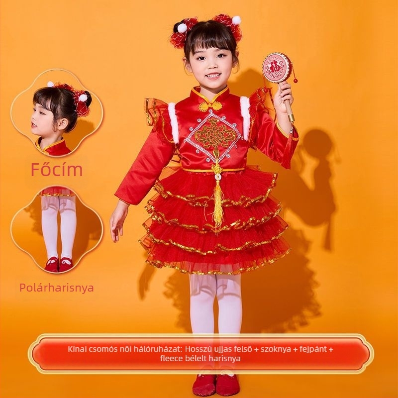 Koreai stílusú gyermek táncos ruházat, 100% pamut, lágyított anyag, előadásokhoz, 8 évesnél idősebb gyermekeknek (≥140 cm), Ősz 2023