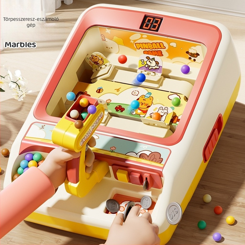 Elektronikus golyós logikai játék gyerekeknek, műanyag kivitel, oktató játék 4–14 éveseknek, fejleszti a logikus gondolkodást, a koncentrációt és a szülő–gyerek interakciót.