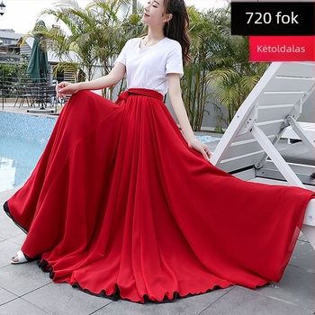 720 fokos előadásra tervezett, kétoldalas, kétszínű chiffonszoknya