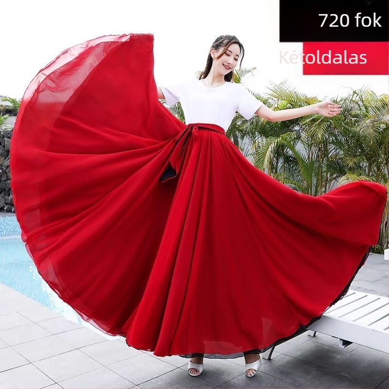 720 fokos előadásra tervezett, kétoldalas, kétszínű chiffonszoknya