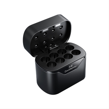 8-állásos multifunkcionális töltő AA NiMH/Li-ion akkukhoz, DC5V bemenet, DC1.5V 0.25A kimenet