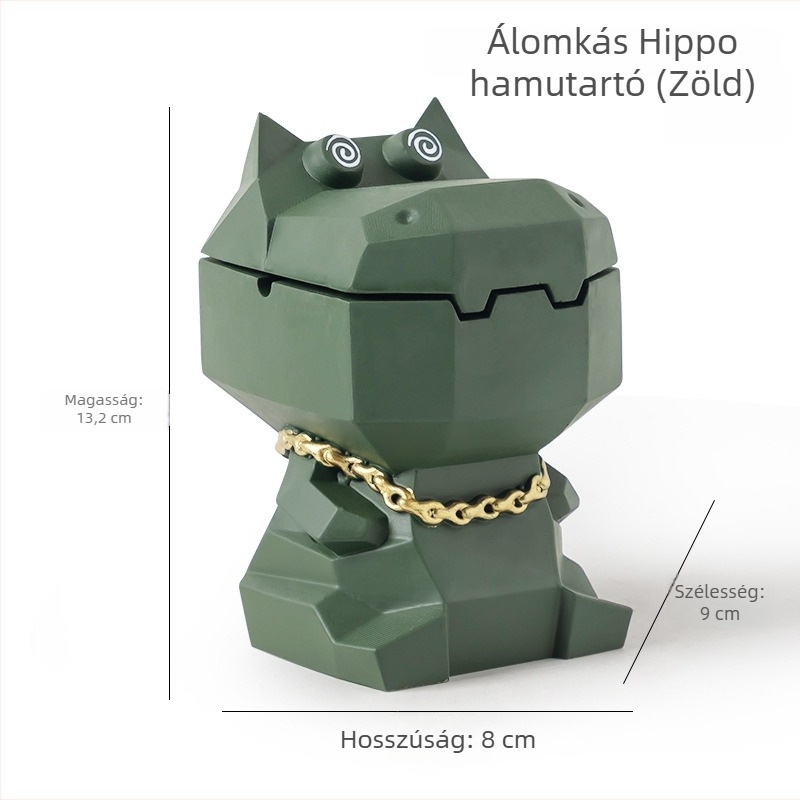 Hamutartó hipopotamusz formájú fedővel, elegáns asztali dekoráció logóval és személyre szabással