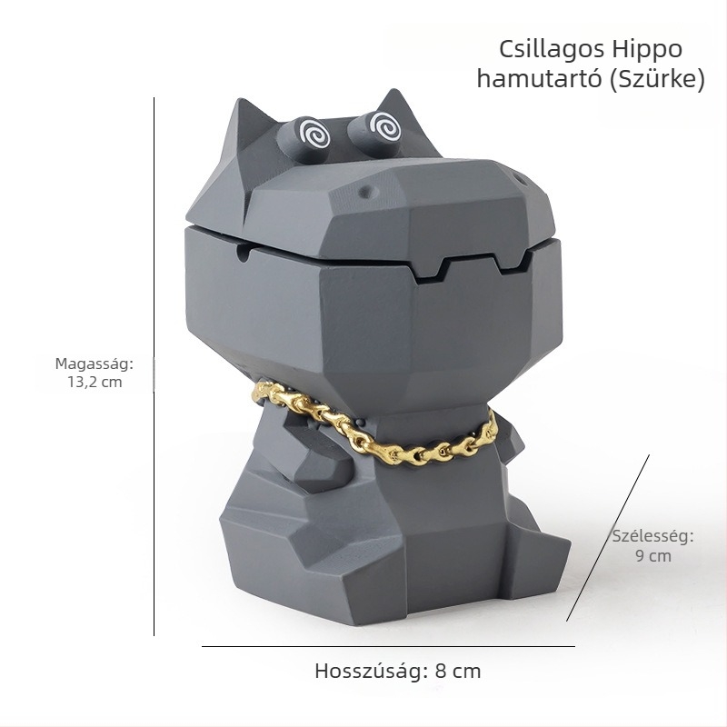 Hamutartó hipopotamusz formájú fedővel, elegáns asztali dekoráció logóval és személyre szabással