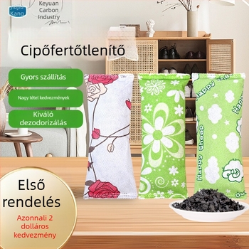 Bambuszszén cipődezodorzacskó - 75 g, nem szőtt textil, aktivált szén, illatmentes, cipőkhöz