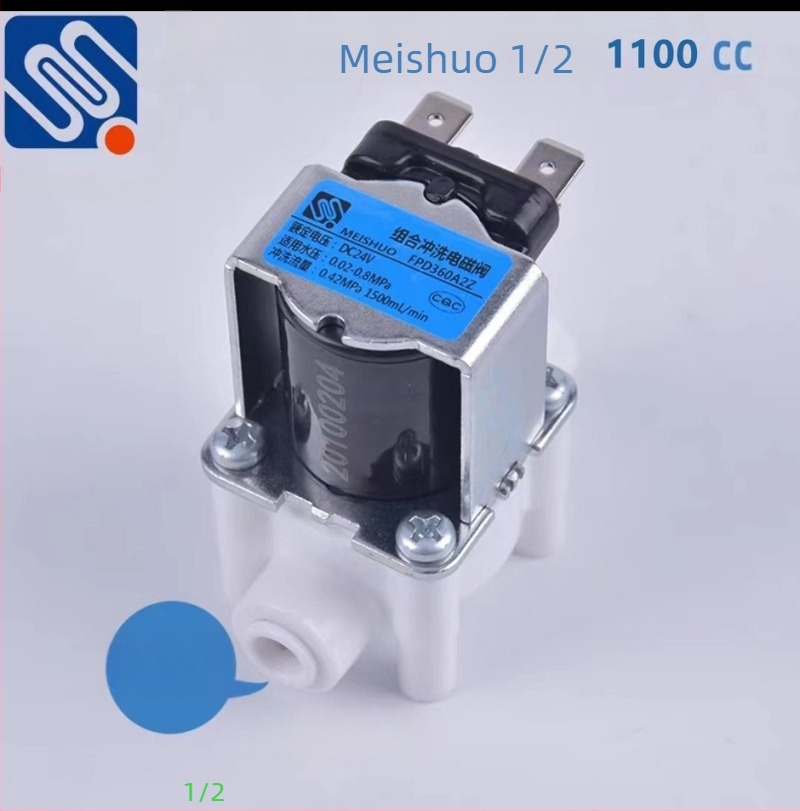 Meishuo elektromágneses szelep víztisztítóhoz – tiszta réztekercs, 2‑utas/3‑utas, csatorna zárásának vezérlése