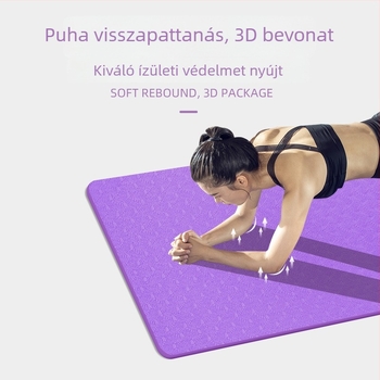 Jóga matrac TPE, geometriai minta, 6 mm vastagság, 850 g súly