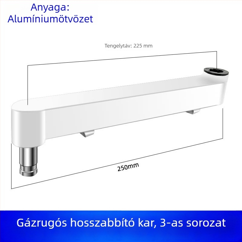 Ipari színvonalú univerzális falra szerelhető monitorkar teleszkópos hosszabbítással, forgatható és dönthető kar, állítható függőleges monitor-tartó