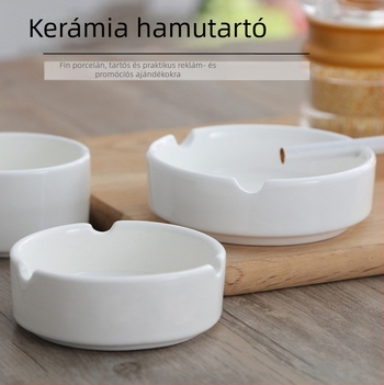 Porcelán hamutartó logóval testreszabható; kerámia anyag, márka Hongtai, eredet Liling; alkalmas üzleti ajándékokra és promóciókra.