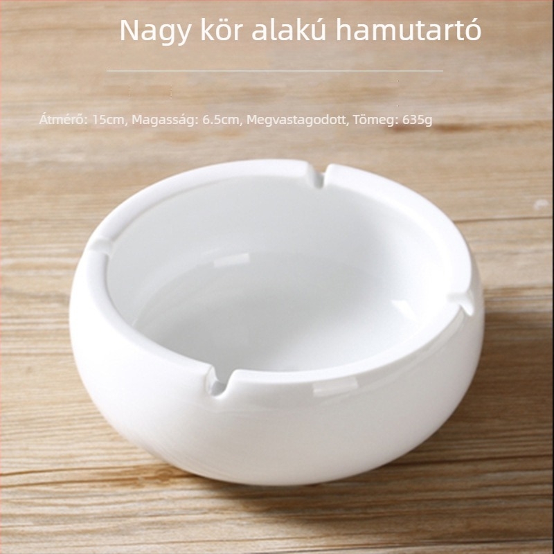 Porcelán hamutartó logóval testreszabható; kerámia anyag, márka Hongtai, eredet Liling; alkalmas üzleti ajándékokra és promóciókra.